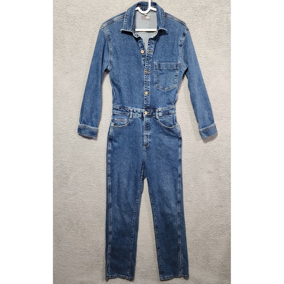 DL1961 Pants - DL1961 Freja Denim Jumpsuit Utility in Tripoli Sz Medium Straight Leg Romper